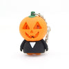 Horror Halloween Keychain Pumpkin Ghost LED Light Key Chain Sound Car Key Ring Holder Bag Pendant Decoration Gift accesories