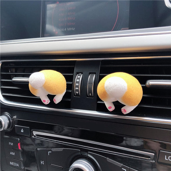 Corgi Ass Car Accesories Cute Car Air Freshener Air Vent Clips Fragrance Gift Decor Clip Automobile Interior Perfume Set of 2